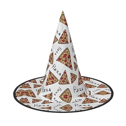 Pizza-Muster, einzigartiger Halloween-Hut – Oxford-Tuchmaterial, perfekt für Partys und Kostümveranstaltungen von CarXs