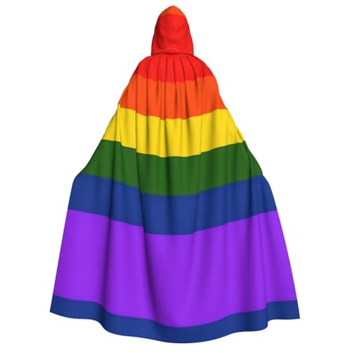 Rainbow Unisex Kapuzenumhang - Ideal für Rollenspiel-Kostüm, Cosplay, Ostern, Karneval und Motto-Partys von CarXs