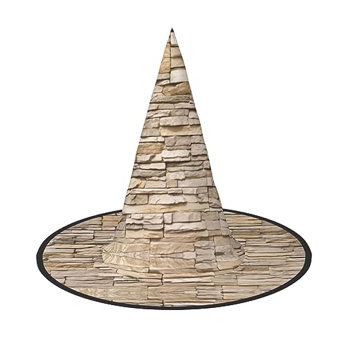Rustikale Rocks Ziegelmauer Einzigartiger Halloween-Hut - Oxford-Tuchmaterial, perfekt für Partys und Kostümveranstaltungen von CarXs