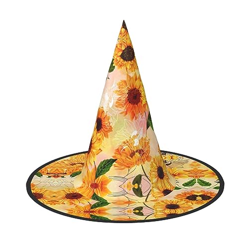 Schöne Sonnenblume Einzigartige Halloween Hut - Oxford Tuch Material, Perfekt für Partys und Kostümveranstaltungen von CarXs