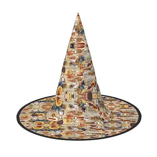 Seestern Muschel Sandstrand Thema Einzigartiger Halloween Hut - Oxford Tuch Material, Perfekt für Partys und Kostümveranstaltungen von CarXs
