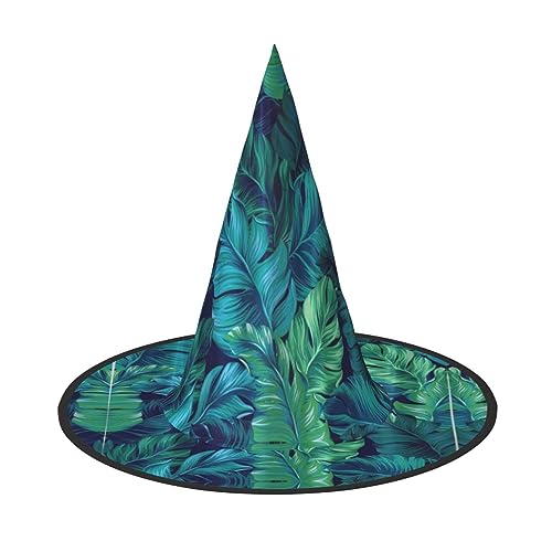 Tropische Palmenblätter einzigartiger Halloween-Hut - Oxford-Tuchmaterial, perfekt für Partys und Kostümveranstaltungen von CarXs