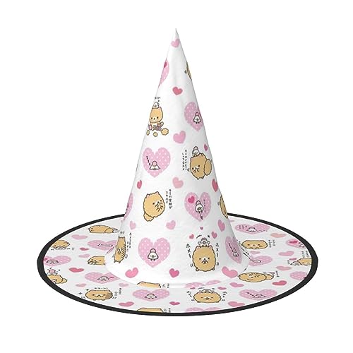 Zwergspitz, Cartoon-Blumen, einzigartiger Halloween-Hut - Oxford-Tuchmaterial, perfekt für Partys und Kostümveranstaltungen von CarXs