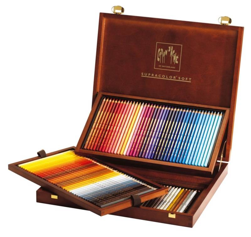 Caran d'Ache Buntstifte Supracolor® Soft Aquarelle im Holzkoffer 120 Stk. von Caran d'Ache