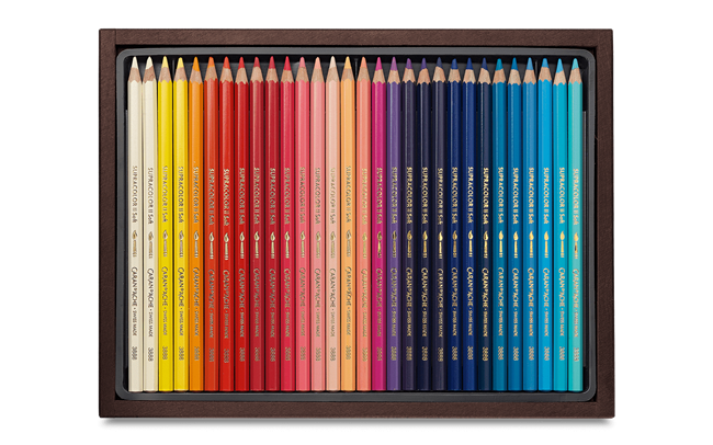 Caran d'Ache Buntstifte Supracolor® Soft Aquarelle im Holzkoffer 60 Stk. von Caran d'Ache