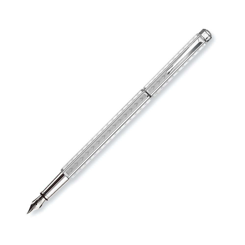 Caran d'Ache Füllhalter Ecridor Chevron B silber von Caran d'Ache