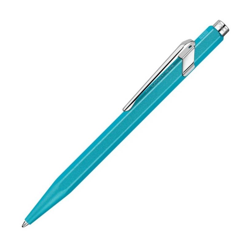 Caran d'Ache Kugelschreiber 849 Colormat-X türkisblau mit Slimpack von Caran d'Ache