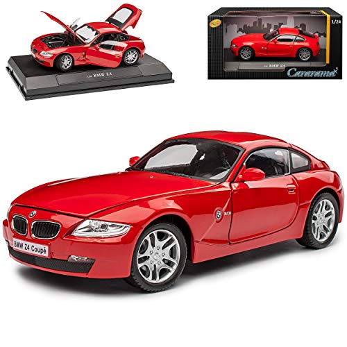 Cararama B*M*W Z4 E86 M Coupe Rot 2002-2008 1/24 Modell Auto mit individiuellem Wunschkennzeichen von Cararama