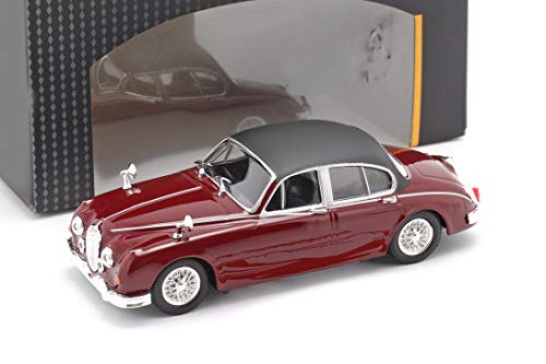 Cararama Jaguar MK II TV-Serie Inspector Morse (1987-2000) dunkelrot 1:43 von Cararama