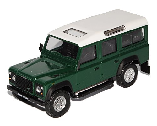 Cararama Land R*O*V*E*R Defender 110 5 Türer Dunkel Grün Weisses Dach 1/43 Modell Auto mit individiuellem Wunschkennzeichen von Cararama