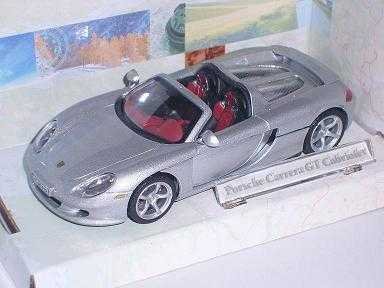 Cararama Porsche Carrera GT Silber Cabrio 2006 1/43 Modellauto Modell Auto von Cararama