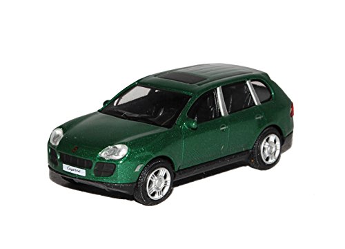 Cararama Porsche Cayenne SUV Grün 1. Generation Typ 9PA 2002-2010 1/72 Modell Auto mit individiuellem Wunschkennzeichen von Cararama