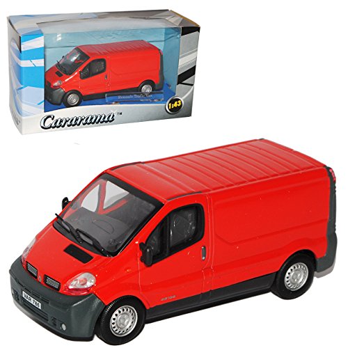 Cararama Renautl Trafic II Kasten Rot Transporter 2. Generation 2001-2014 1/43 Modell Auto von Cararama