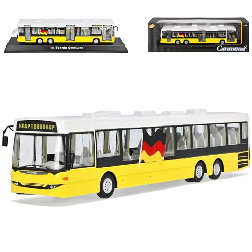 Cararama Scania Omnilink Stadtbus Deutschland Gelb 1998-2011 1/50 Modell Auto mit individiuellem Wunschkennzeichen von Cararama