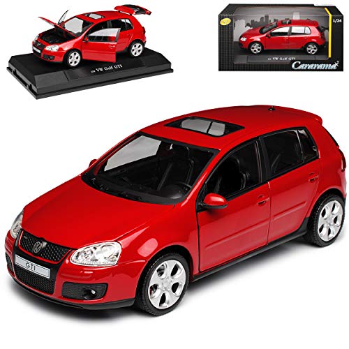 Cararama Volkwagen Golf V G-T-I Rot 5 Türer 2003-2008 1/24 Modell Auto von Cararama