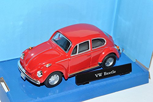 Cararama Volkwagen Käfer Coupe Rot 1/43 Modell Auto mit individiuellem Wunschkennzeichen von Cararama