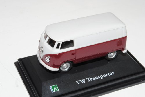 Cararama Volkwagen T1 Transporter Kasten Rot Weiss 1/72 Modell Auto von Cararama