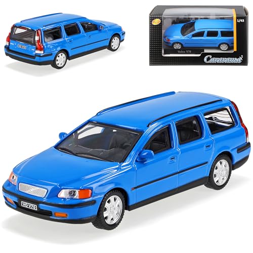 Cararama Volvo V70 Break Kombi Blau 2. Generation 2000-2007 1/43 Modell Auto von Cararama