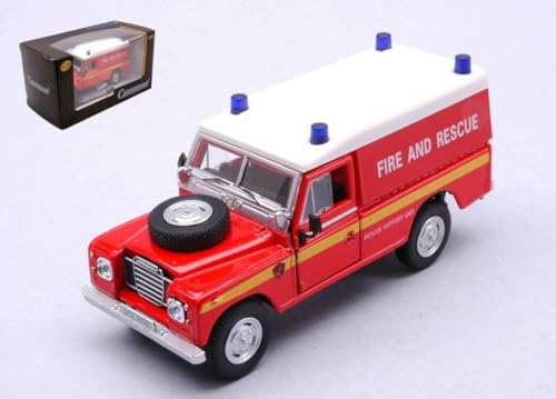 MODELLINO IN SCALA COMPATIBILE Con Land ROVER SERIES III 109 FIRE and RESCUE 1:43 CARARAMA CA553940 von Cararama