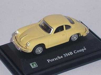 Cararama Porsche 356b 356 B Gelb Beige Coupe Yellow Vitrine Mit Sockel 1/72 Modellauto Modell Auto von Cararama