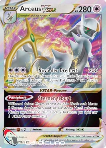 Cardicuno CC Arceus SWSH307 VSTAR Schwert & Schild Promo Sammelkarte Deutsch von Cardicuno