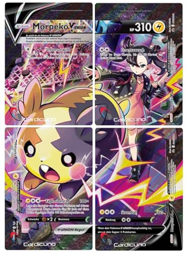 Cardicuno CC Morpeko V-Union Set SWSH287 - SWSH290 Alternate Art Schwert & Schild Promo Deutsch von Cardicuno