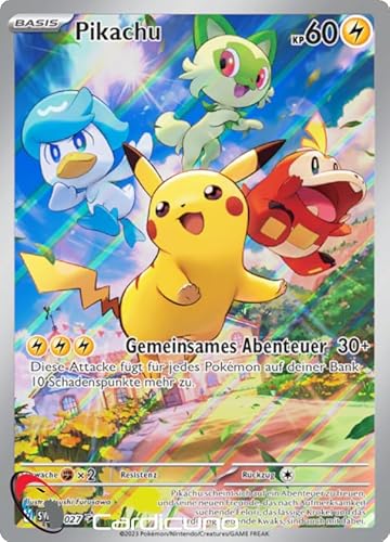 CC Pikachu SVPDE027 Holo Karmesin & Purpur Promo Sammelkarte Deutsch von Cardicuno