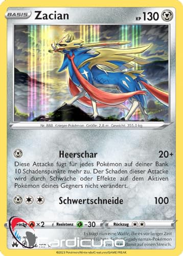 Cardicuno 094/159 Zacian Holo Zenit der Könige Deutsch von Cardicuno