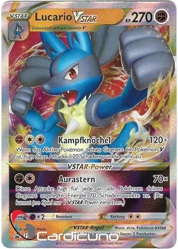 Cardicuno CC Lucario VSTAR SWSH214 Schwert & Schikd Promo Sammelkarte Deutsch von Cardicuno