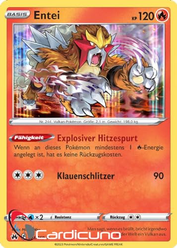 Cardicuno CRZ 021/159 Entei Holo Zenit der Könige Deutsch von Cardicuno