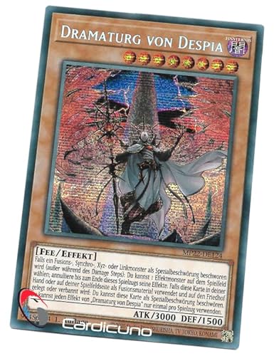 Cardicuno Dramaturg von Despia Secret Rare MP22-DE124 2022 Tin of The Pharaoh's Gods 1. Auflage Deutsch von Cardicuno