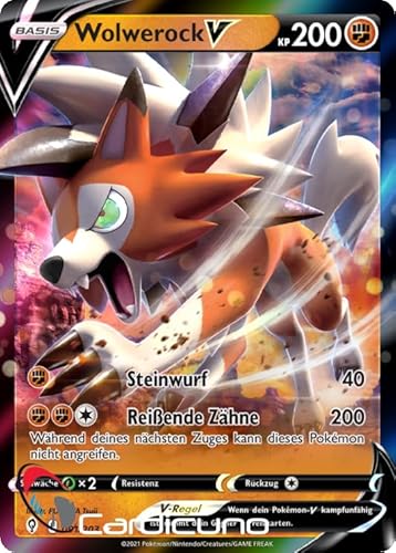 Cardicuno EVS Wolwerock V 091/203 Drachenwandel Sammelkarte | Lycanroc Deutsch von Cardicuno