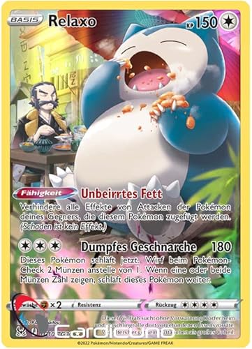 Cardicuno Relaxo TG10/TG30 Alternate Art Verlorener Ursprung Pokémon Sammelkarte Deutsch von Cardicuno