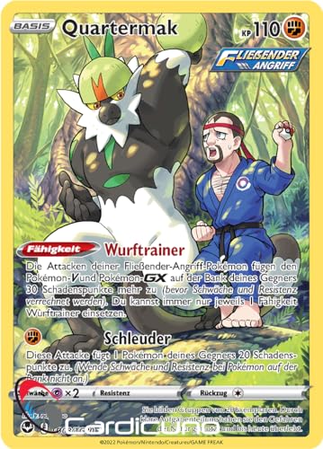 Cardicuno SIT Quartermak TG08/TG30 Alternate Art Silberne Sturmwinde Trainer Galerie Sammelkarte | Passimian Deutsch von Cardicuno