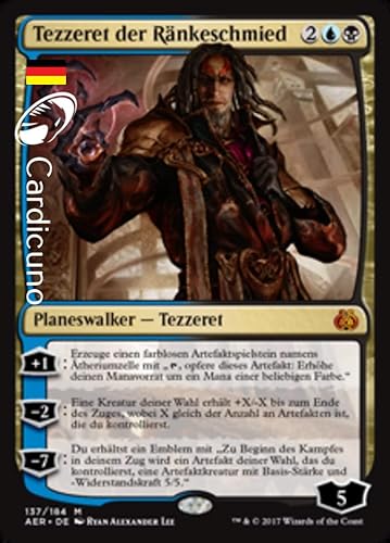 Cardicuno Tezzeret der Ränkeschmied 137/184 Mythic Planeswalker Magic Deutsch von Cardicuno