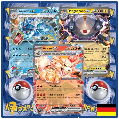 Zehn Pokemon Karten wie EIN Booster inkl. Pokemon ex & Stern Karte (zufällig ausgewählt) - Deutsch von Cardicuno