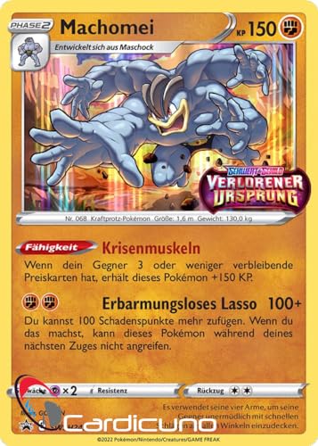 Cardicuno Machomei SWSH243 Release Promo Verlorener Ursprung Sammelkarte Deutsch von Cardicuno