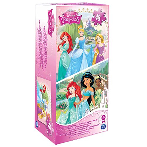 Cardinal 6033113 Schachtel mit 2 Puzzles mit Wackelmotiv, Disney Prinzessinnen von Cardinal