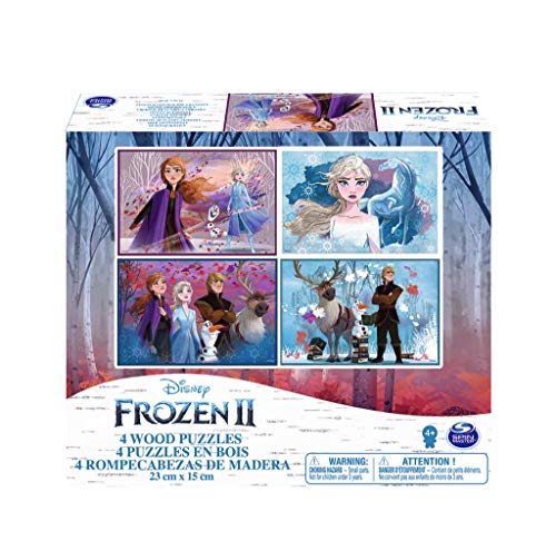 Cardinal 6052998 Disney Frozen Puzzle aus Holz, 4 Modelle 2, Mehrfarbig von Cardinal