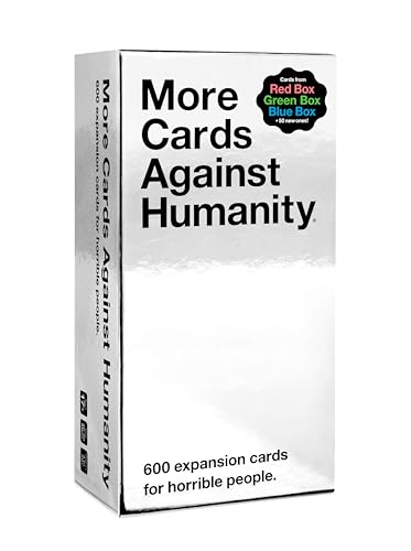 Mehr Cards Against Humanity • Essentielle Erweiterung für 600 Karten • Enthält die besten Karten aus den roten, blauen und grünen Boxen Mehr Cards Against Humanity • Essentielle Erweiterung für 600 Karten • Enthält die besten Karten aus den roten, blauen und grünen Boxen von Cards Against Humanity