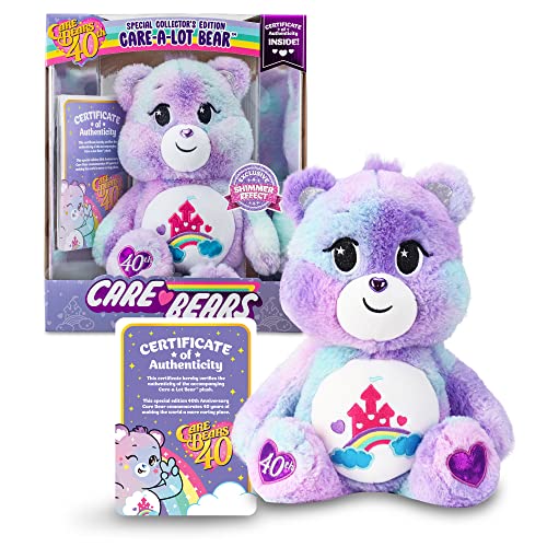 Care Bears 22439 Care-A-Lot Bear aus Plüsch, Sammlerstück zum 40 Jubiläum, Plüschtier/Kuscheltiere für Kinder, 35 cm, ab 4 Jahren von Care Bears