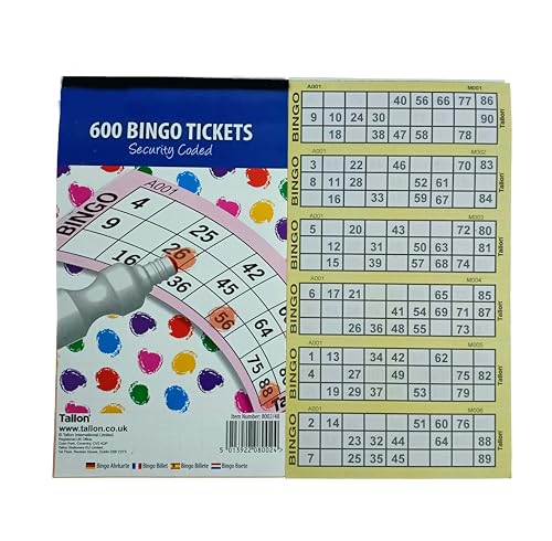 CareStarz Bingo-Tickets Bücher für Bingo-Spiel - 600 Jumbo Bingo Tickets - Fun Bingo Bücher 6 Spiel - Bingo Bücher 1 - 90 von CareStarz