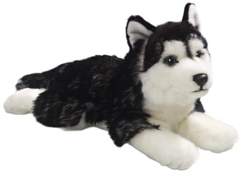 Carl Dick Husky, schwarz, liegend, Hund, Plüschtier, Kuscheltier ca. 32cm total 2783 von Carl Dick