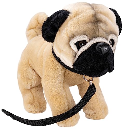 Carl Dick Mops mit Leine stehend, Hund, Plüschtier, Kuscheltier, ca. 23cm 3503 von Carl Dick