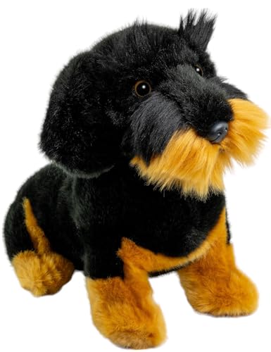 Carl Dick Dackel, Rauhaardackel sitzend schwarz, Hund, Plüschtier, Kuscheltier ca. 30cm 3443 von Carl Dick