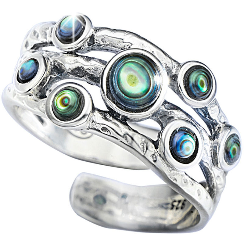 CM Ring "Moja" 925 Silber (Ausführung: Paua-Muschel) von Carla Mutoni