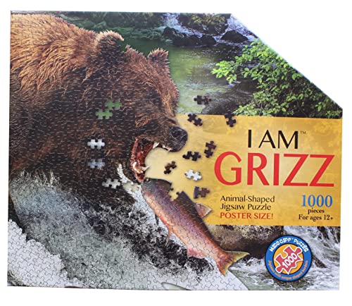 Madd Capp 887000 Tier Shapepuzzle, Konturpuzzle Grizzlybär 1000 Teile, für Erwachsene und Kinder ab 12 Jahren, Mehrfarbig/Meereswellen (Ocean Tides) von Madd Capp