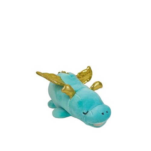 Nemu Nemu Animals 6292875 Plüschtier, Drache Dragold, Kuscheltier, extra weich und kuschelig, Stofftier, Designed in Japan, Kuschelkissen, Größe S, 18 cm von Nemu Nemu Animals