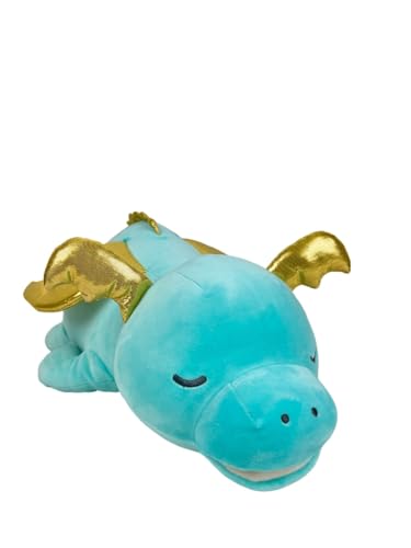 Nemu Nemu Animals 6292876 Plüschtier, Drache Dragold, Kuscheltier, extra weich und kuschelig, Stofftier, Designed in Japan, Kuschelkissen, Größe XXL, 66 cm von Trousselier