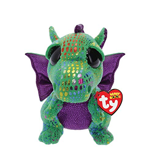 Carletto Ty 36186 Ty 36186-Cinder-Drache mit Glitzeraugen und glitzerndem Körper, Beanie Boo's, 15 cm, grün von TY